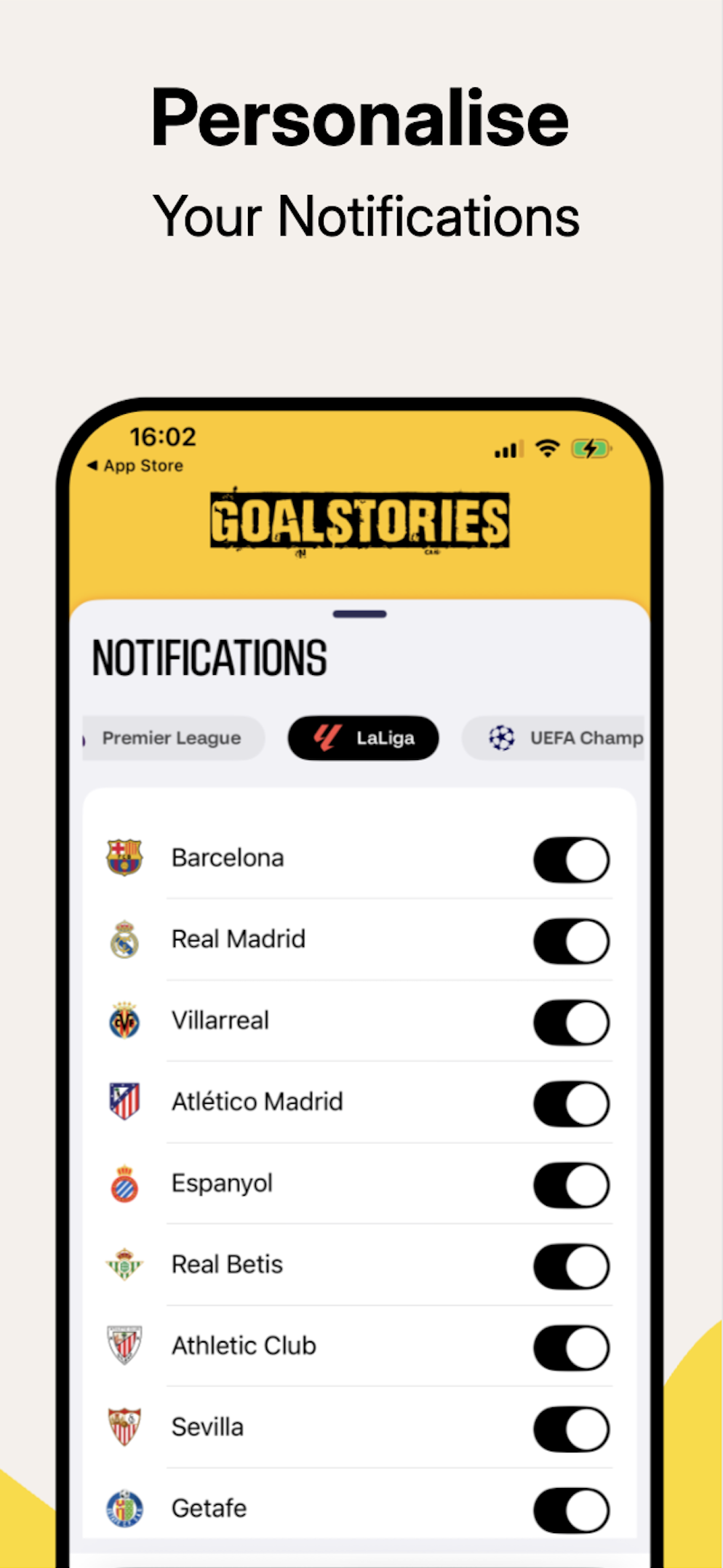 Personalize Notifications